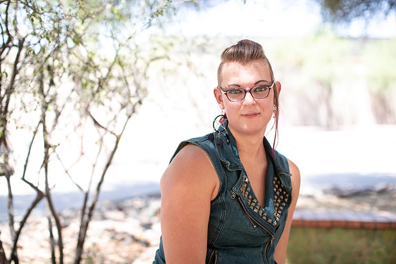Portrait of Sarah Schlindwein in Tucson, Arizona.