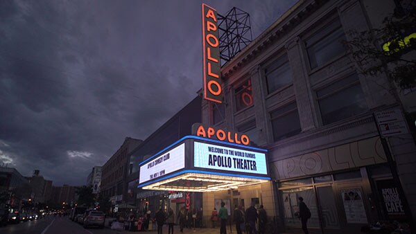 Marquee of the Apollo theater in New York city